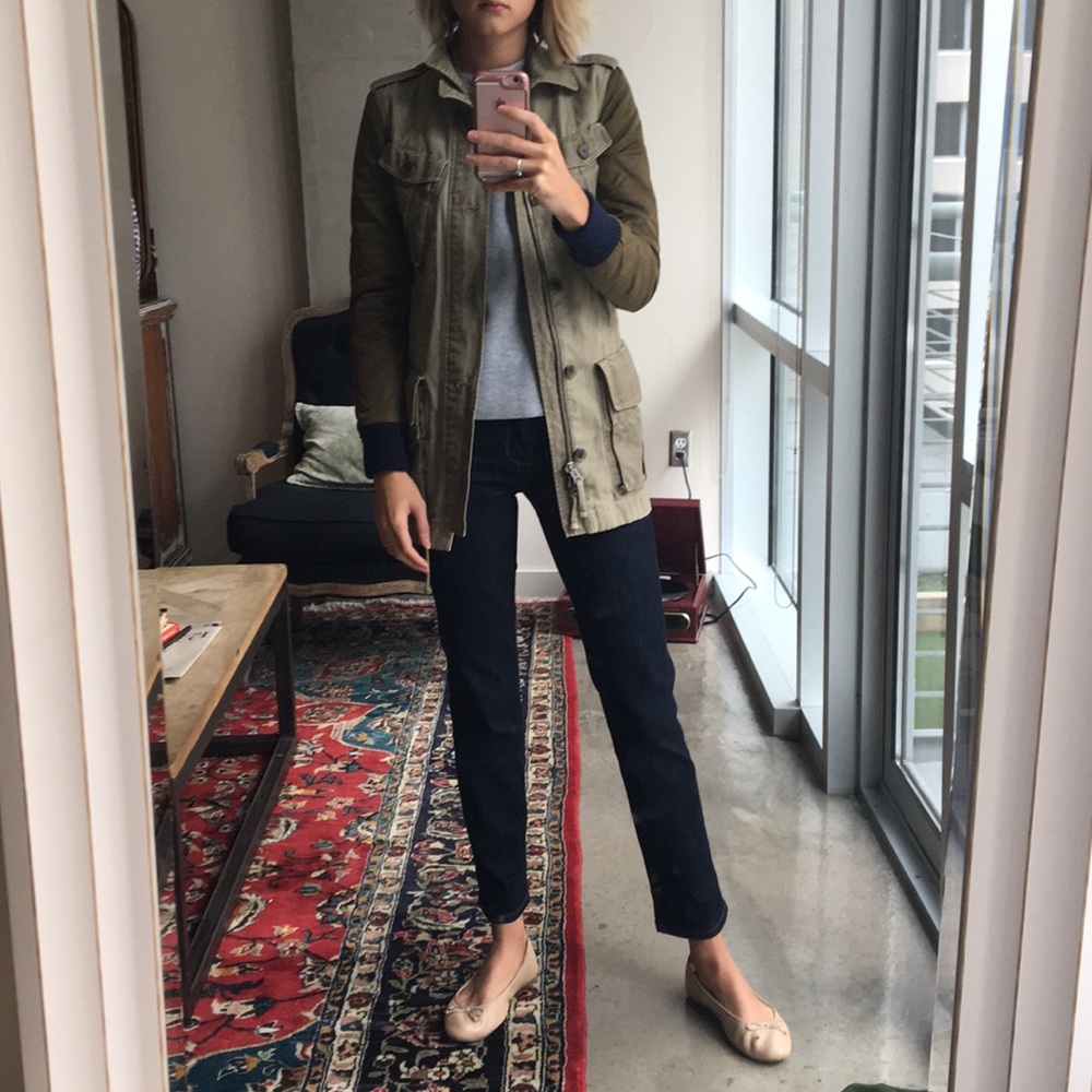 J crew cargo trench coat